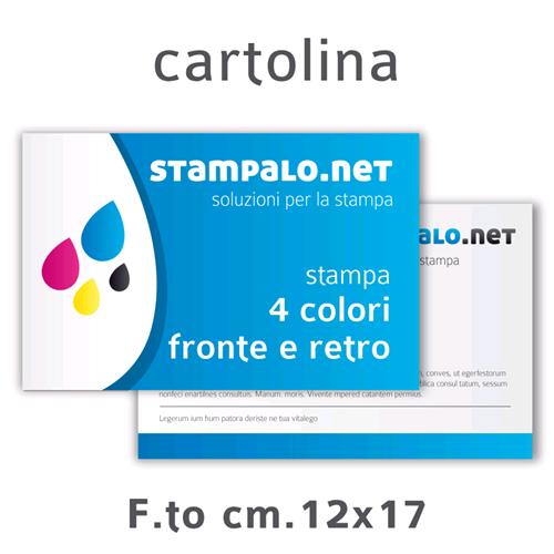 CARTOLINE F.TO 12X17 CM STAMPA 4+4