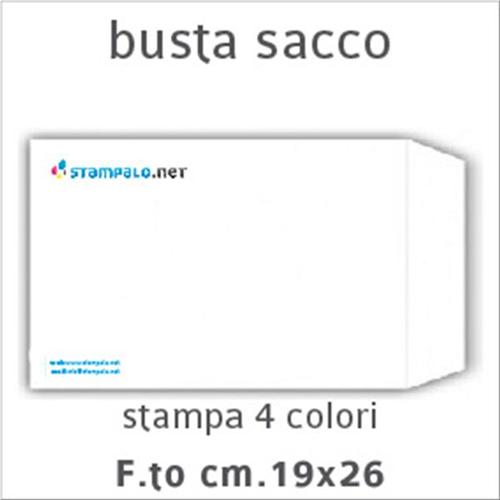BUSTE SACCO F.TO 19X26 CM. STAMPA 4 COLORI 1 LATO