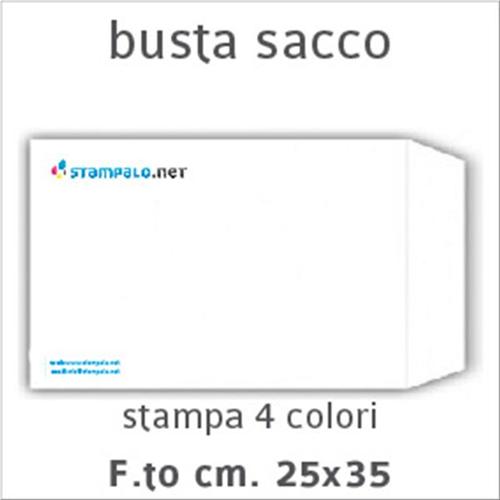 BUSTE SACCO F.TO 25X35 CM. STAMPA 4 COLORI 1 LATO