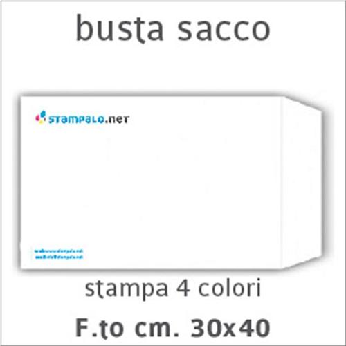 BUSTE SACCO F.TO 30X40 CM. STAMPA 4 COLORI 1 LATO