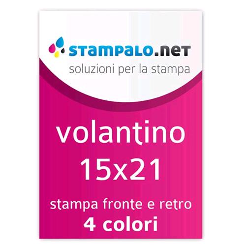 VOLANTINI F.TO 15X21 CM. (A5) STAMPA 4+4 (due lati)