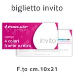 BIGLIETTI INVITO 2 PAG. F.TO 21x10 CM. STAMPA 4+4