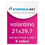VOLANTINI F.TO 21X29,7 CM. (A4) STAMPA 4+4