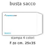 BUSTE SACCO F.TO 25X35 CM. STAMPA 4 COLORI 1 LATO