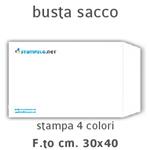 BUSTE SACCO F.TO 30X40 CM. STAMPA 4 COLORI 1 LATO