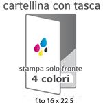 CARTELLINE PRESENTAZIONE  F.TO 16x22,5  CM CHIUSO STAMPA 4+0 CON TASCA INTERNA